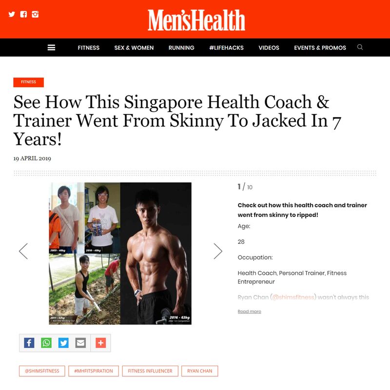 shimsfitness, menshealth, ryan chan, singapore personal trainer